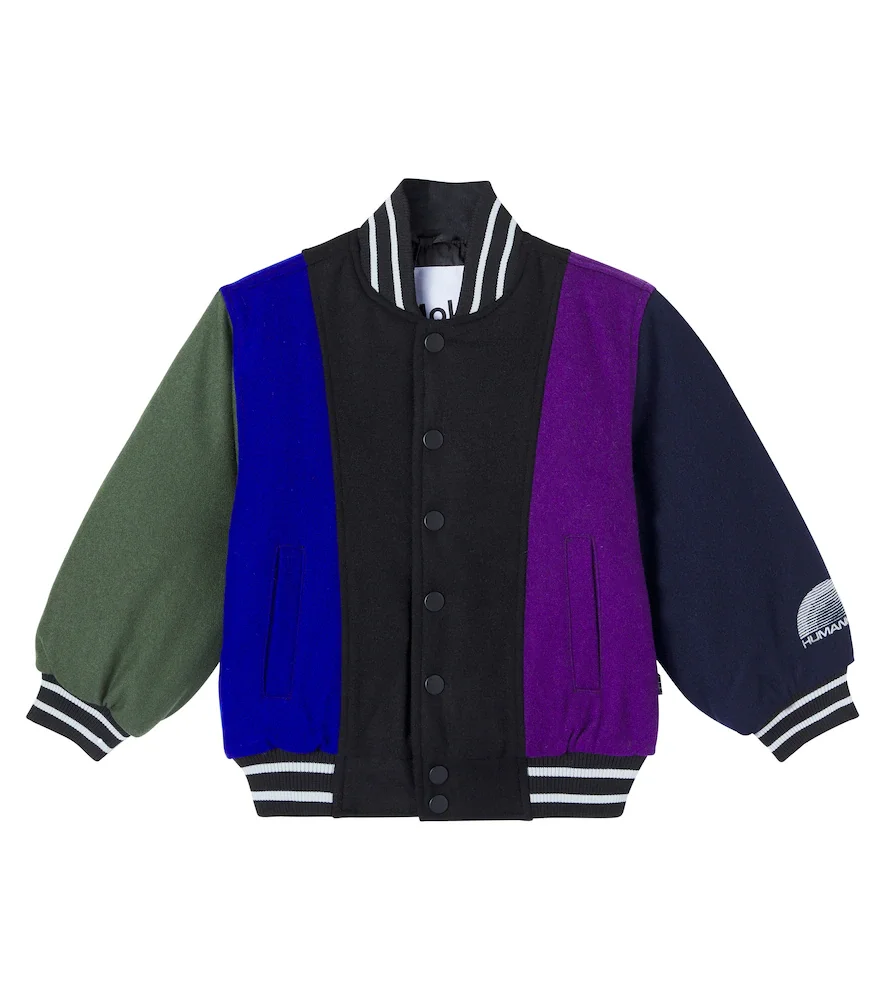 Hani striped wool-blend varsity jacket