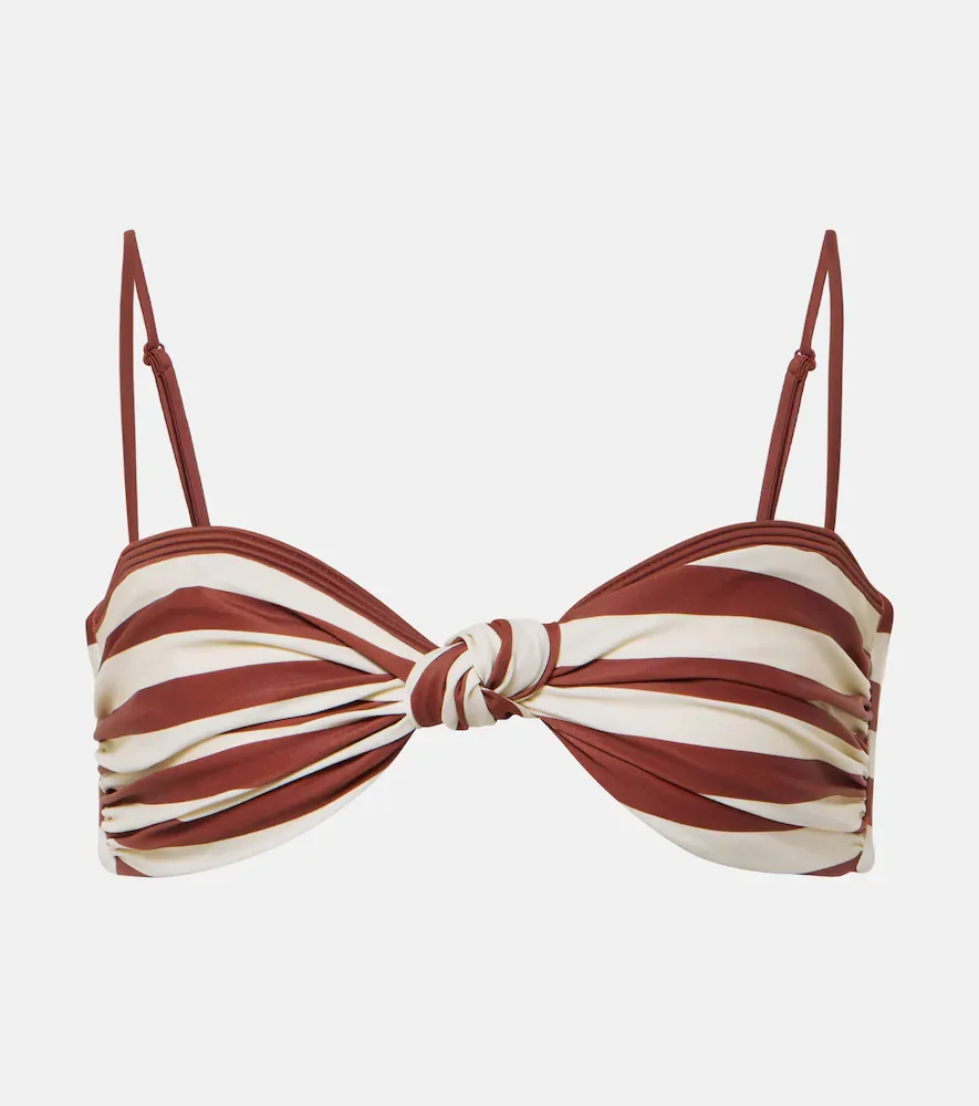 Haut de bikini rayé