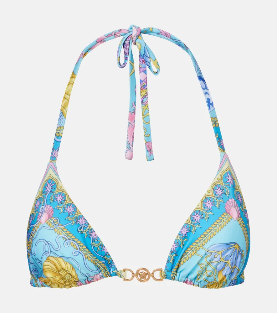 Haut de bikini triangle Medusa imprimé