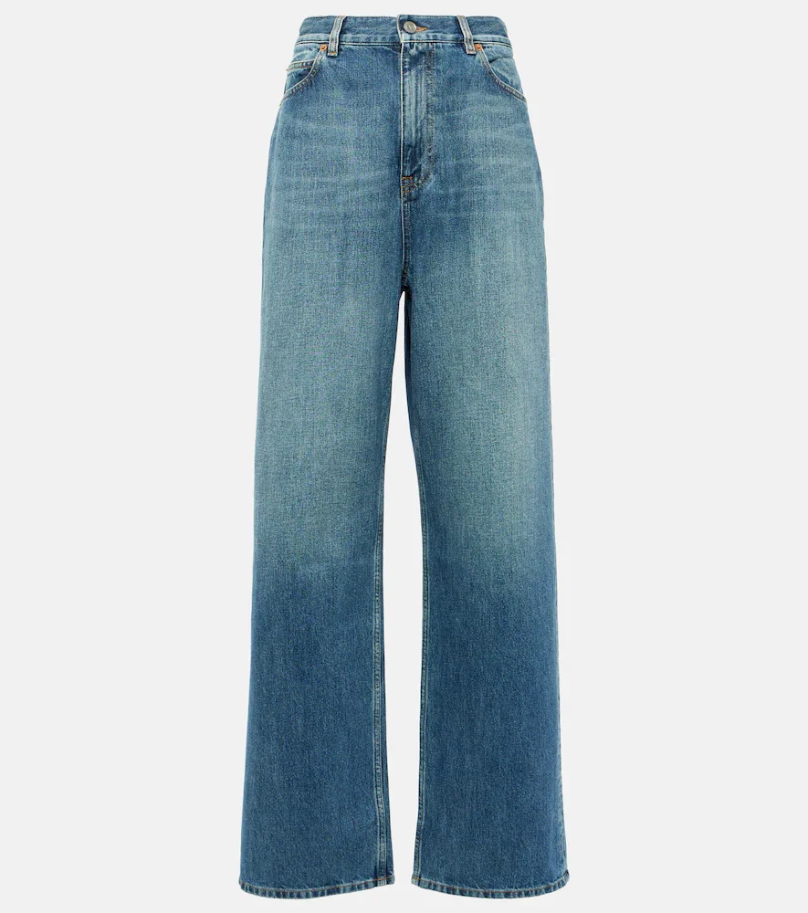 High-rise straight jeans