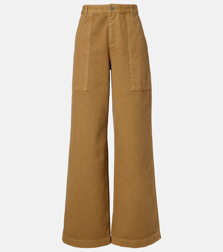 High-rise wide-leg pants