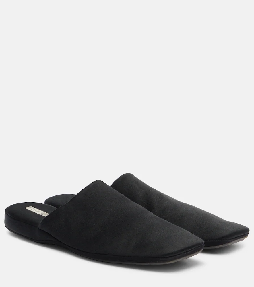 Hugh satin mules
