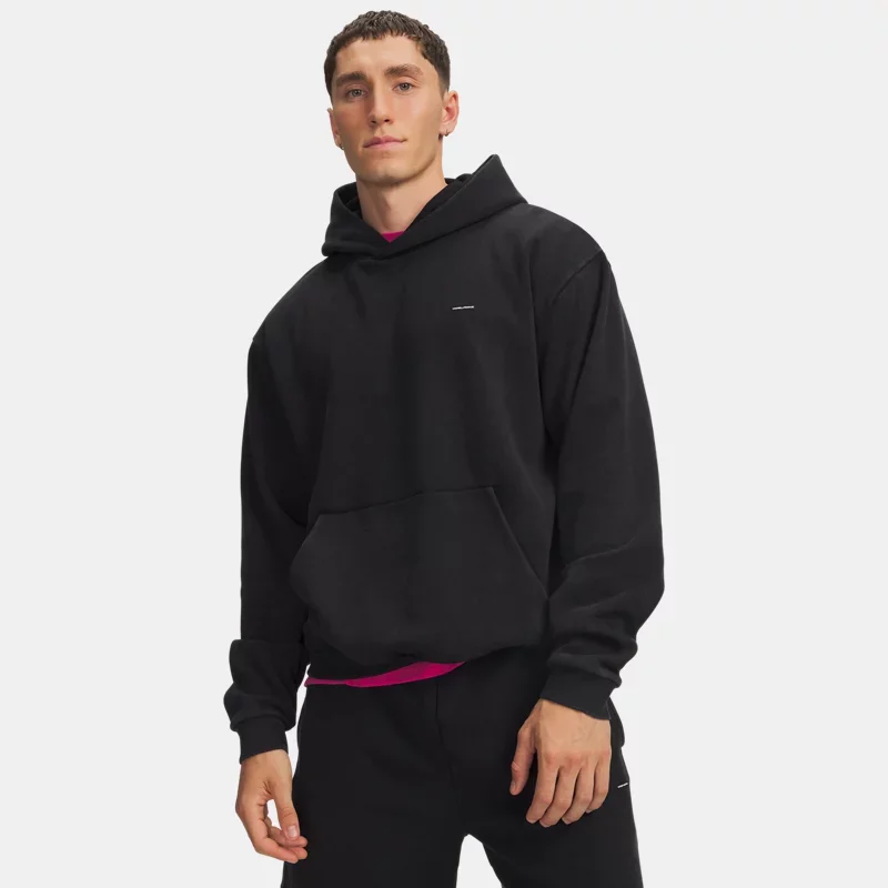 Icon Fleece Washed Men's Hoodie Ultimate Black White M