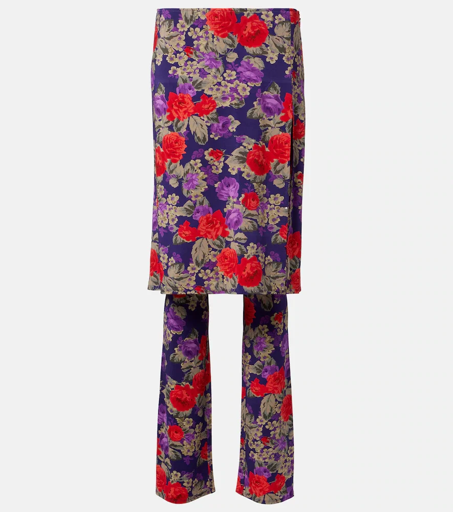 Intessa floral midi skirt