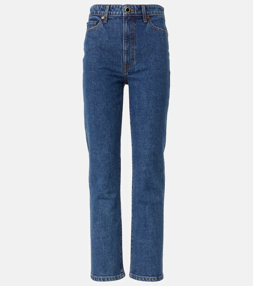 Jean droit Abigail à taille haute