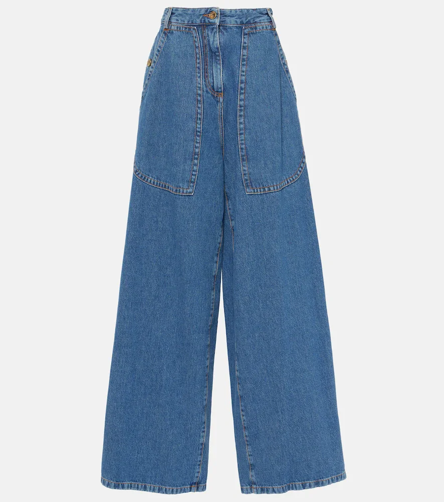 Jean wide à taille haute