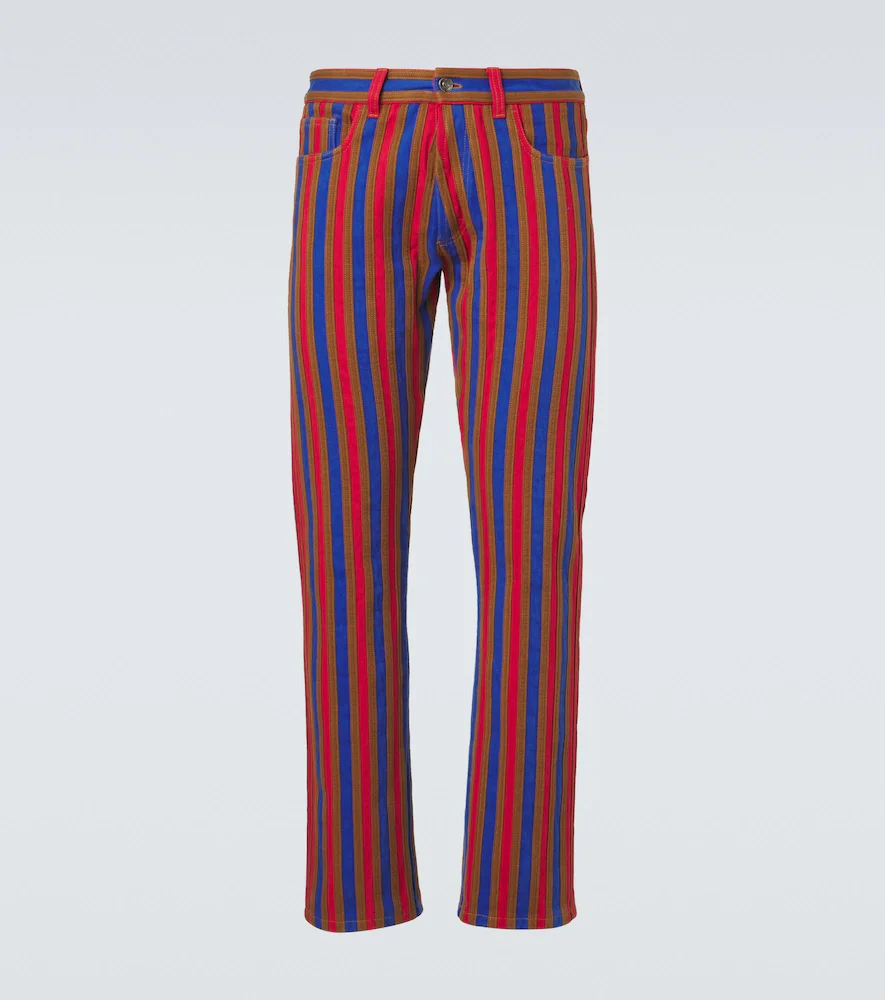 Jeans rectos a rayas