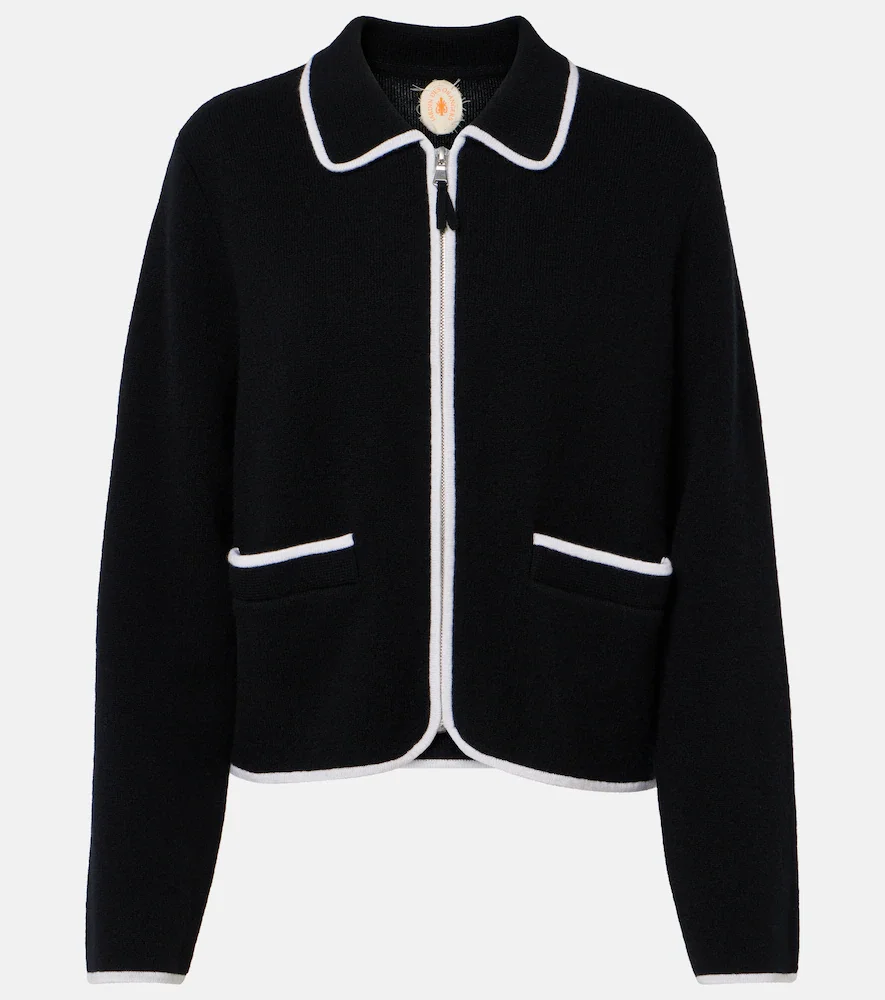 Jersey de lana y cachemir con cremallera