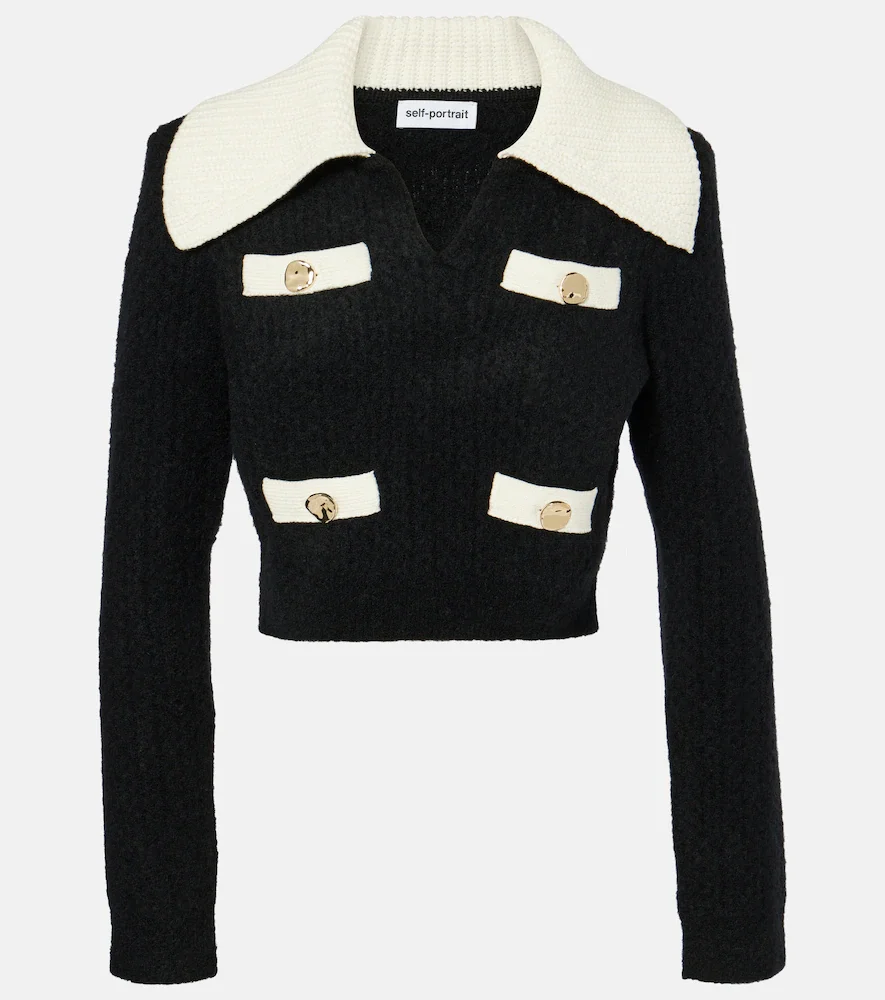 Jersey de mezcla de alpaca adornado