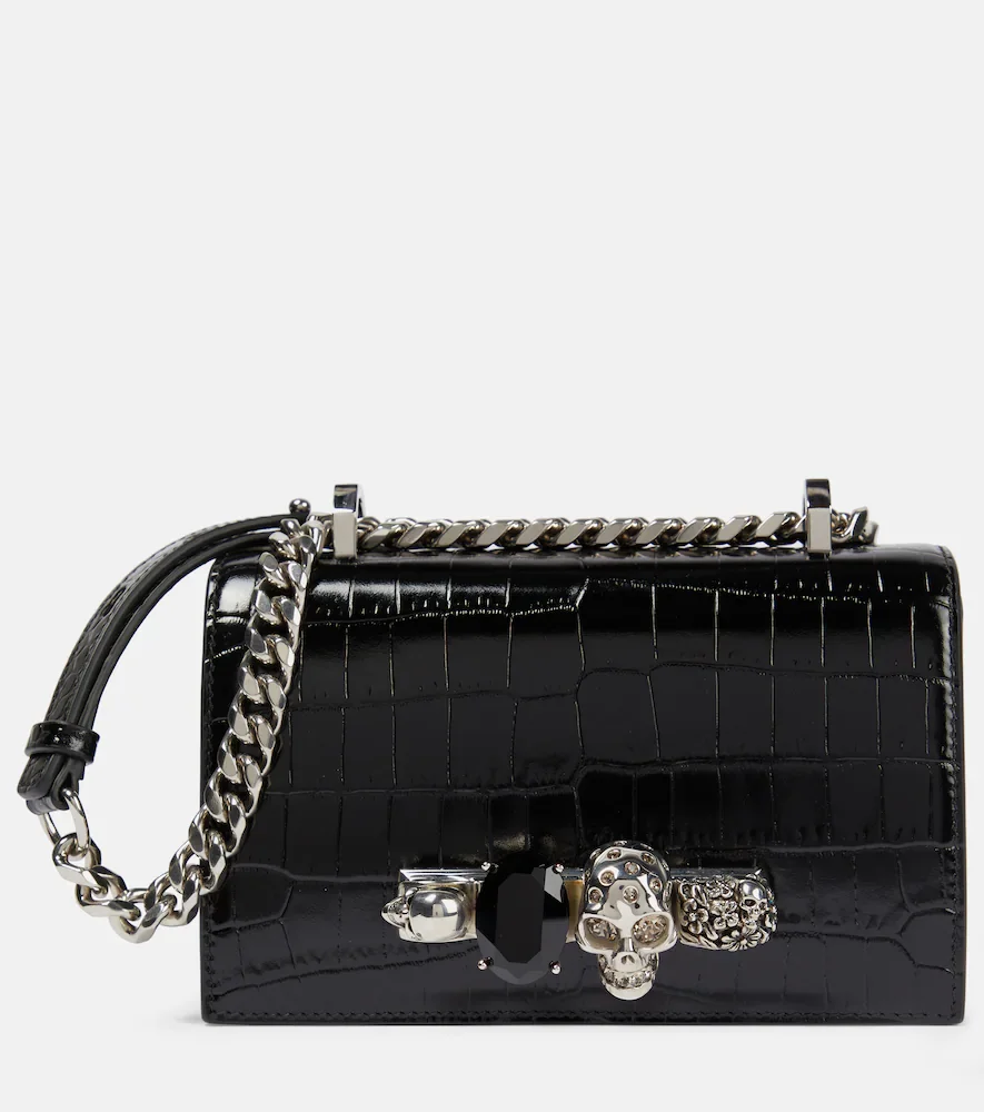 Jewelled Satchel Small leather crossbody bag