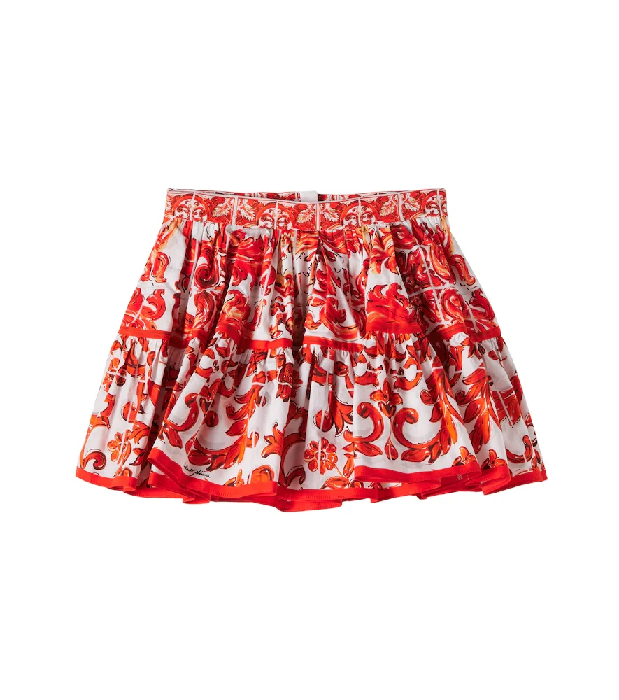 Jupe en coton imprimé