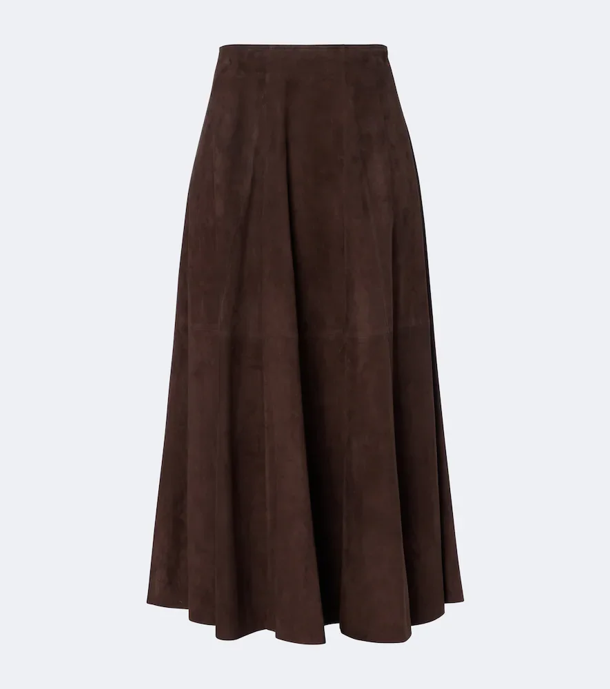 Jupe midi Eleni en daim