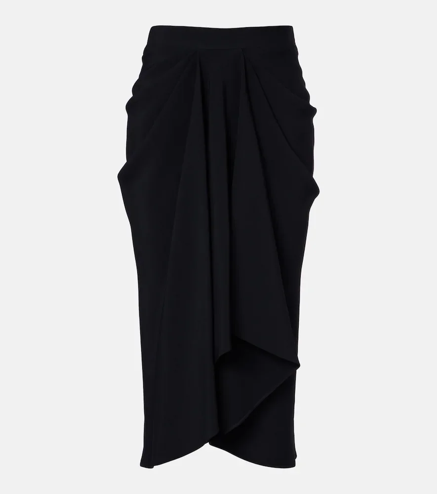 Jupe midi en crêpe
