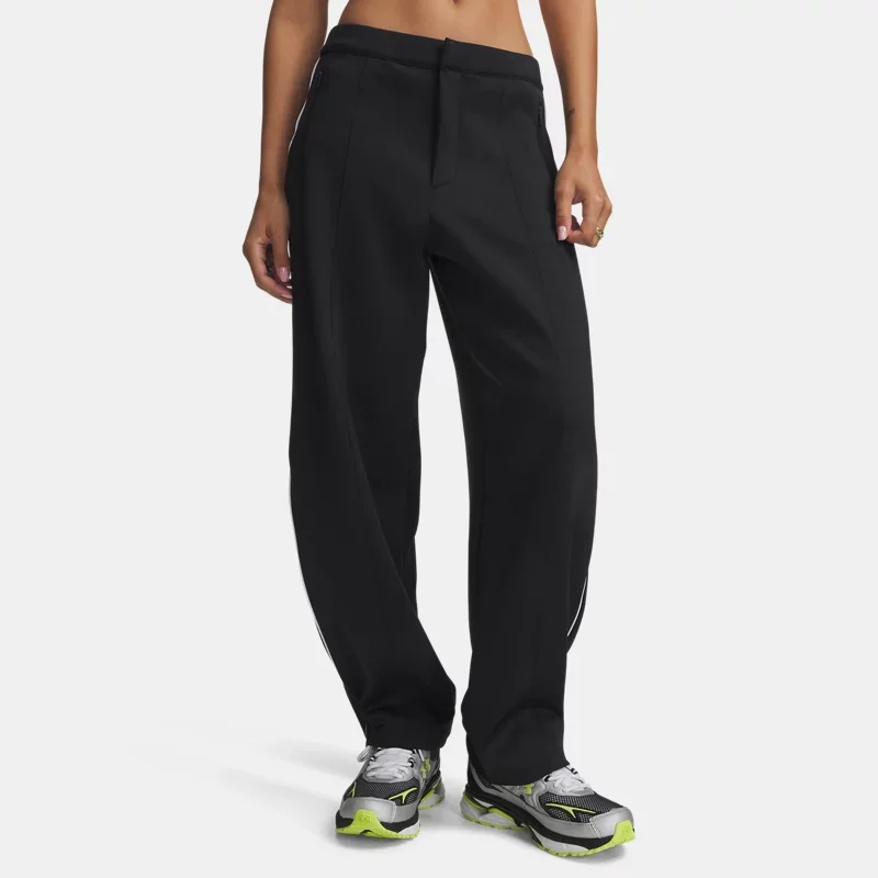Knit Women's Track Pants Black White Black XL