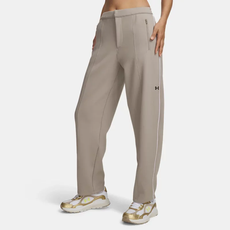Knit Women's Track Pants Timberwolf Taupe White Black S