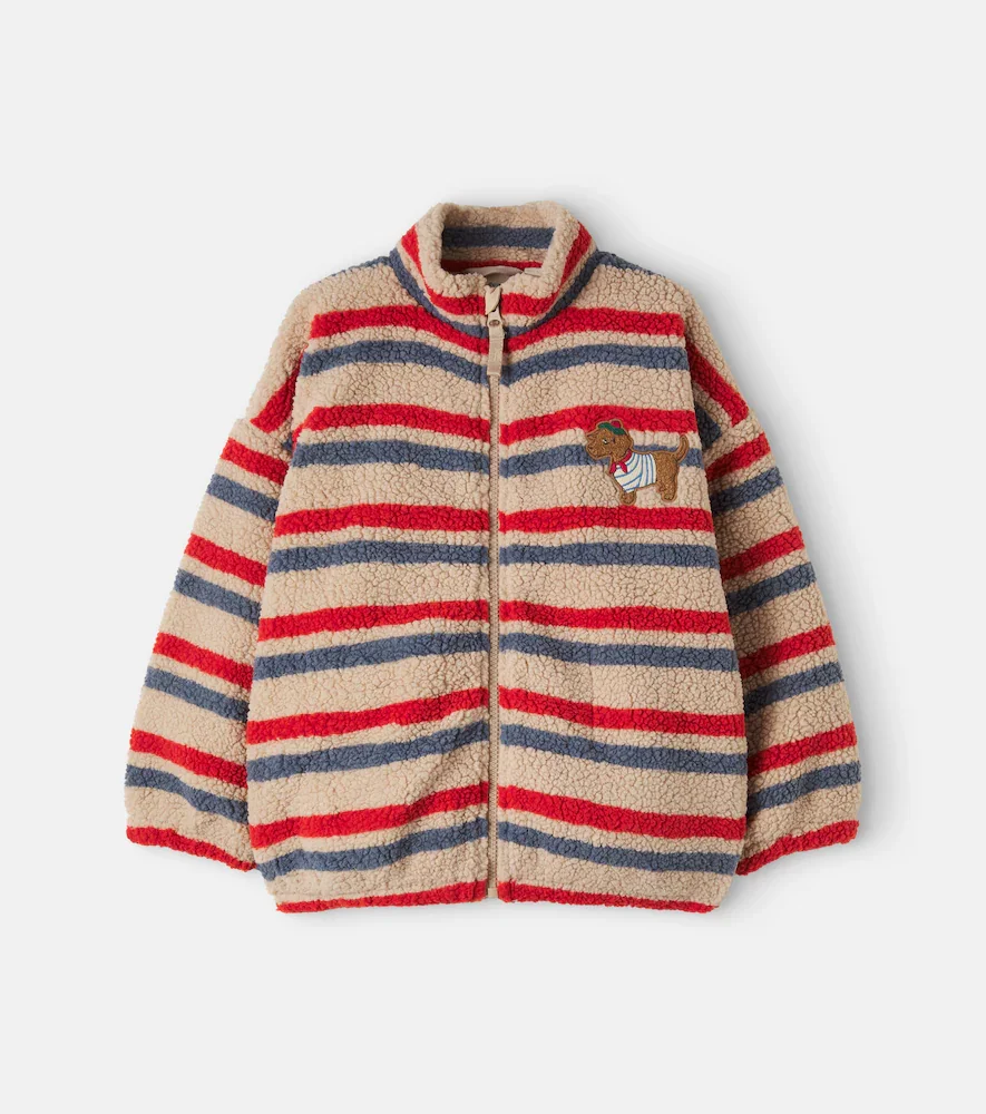 Konges Sløjd Chaqueta Jody de teddy a rayas bordada