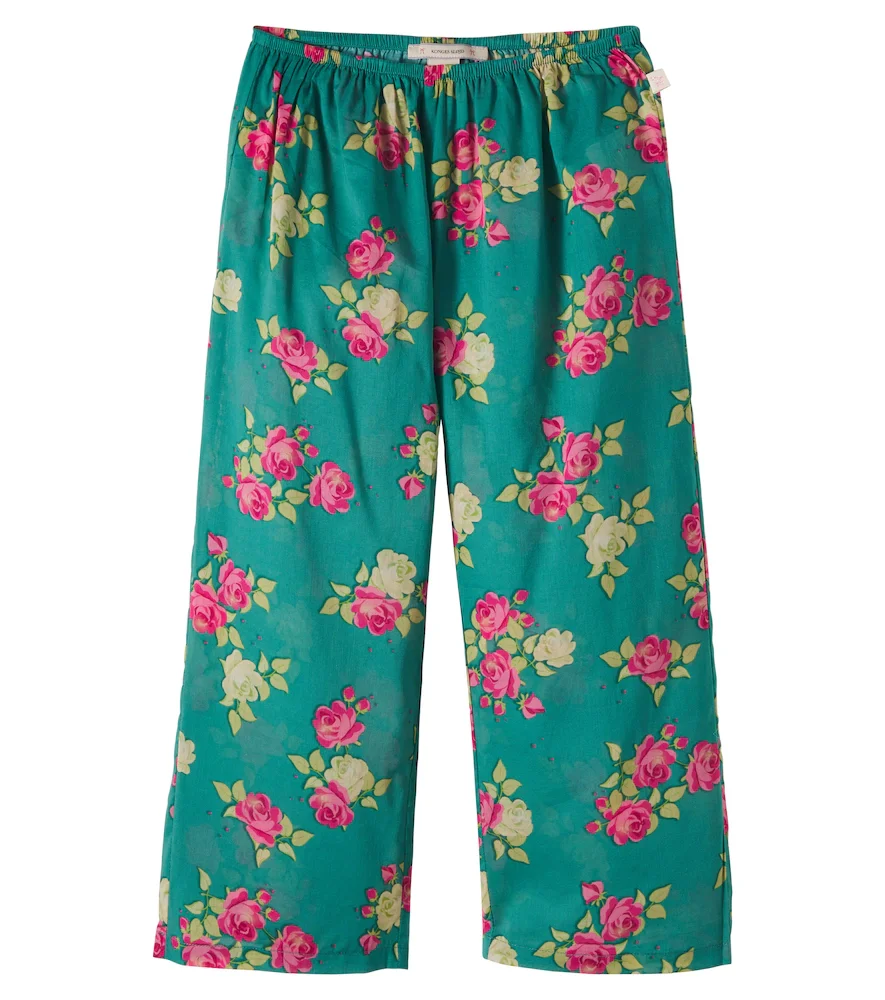 Konges Sløjd Pantalones Viola de algodón florales