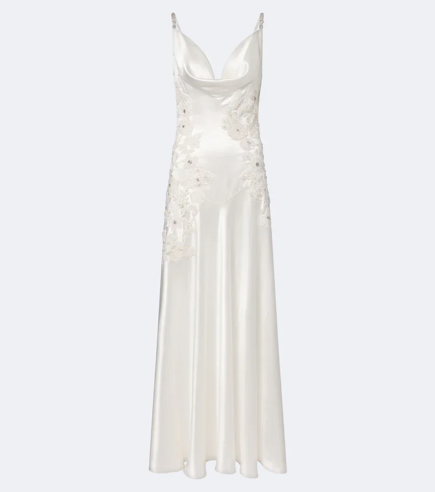 Là Fuori Robe longue de mariée en soie