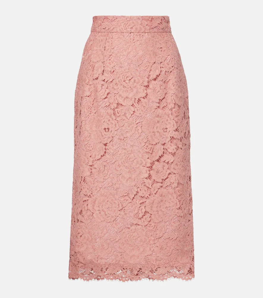 Lace midi skirt