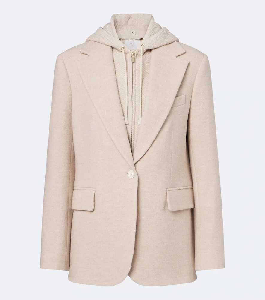 Layered wool blazer