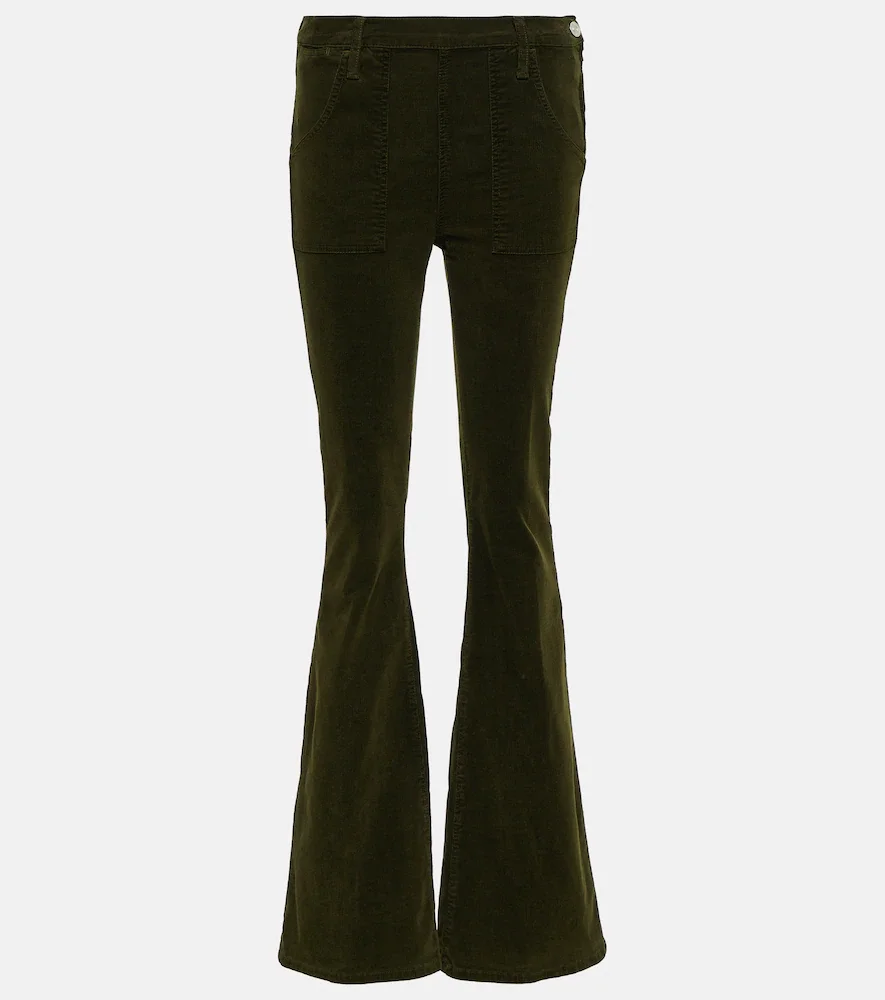Le Slim Palazzo high-rise corduroy flared pants