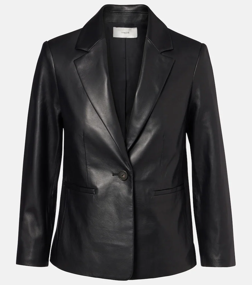 Leather blazer