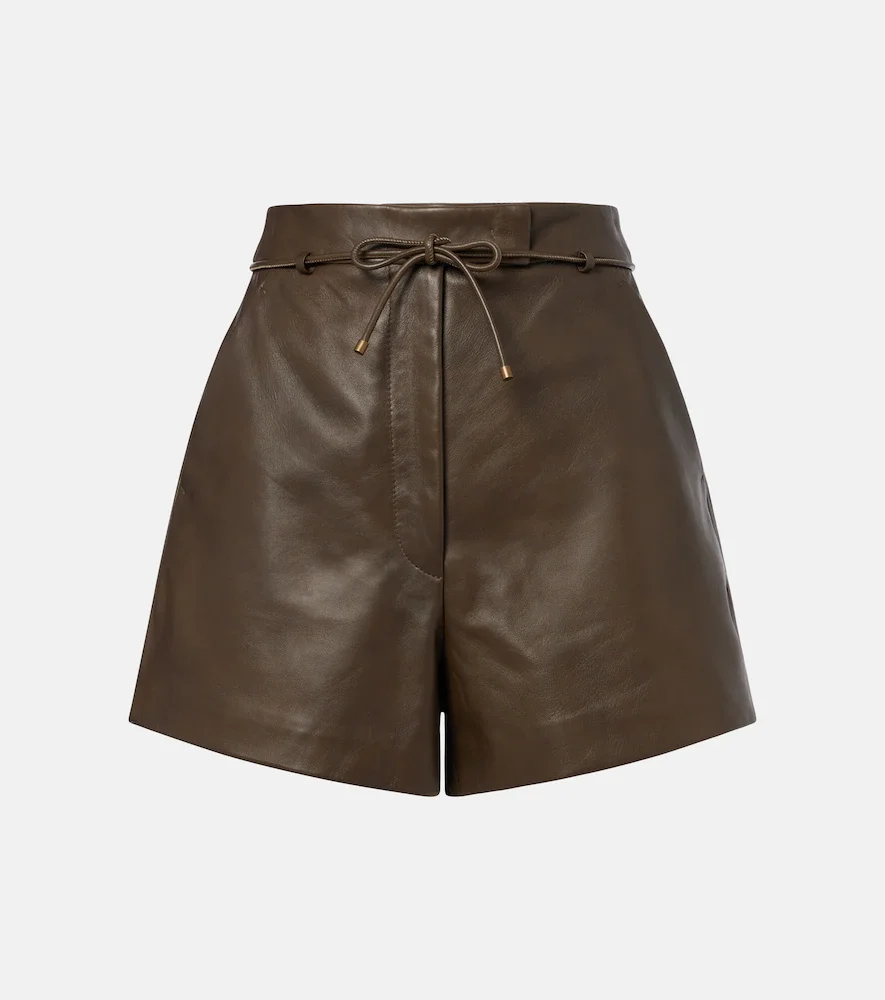 Leather shorts
