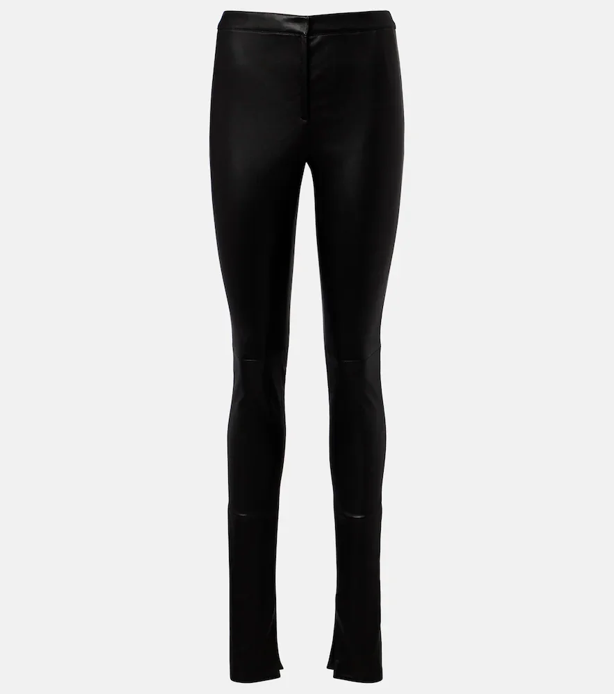 Leather skinny pants
