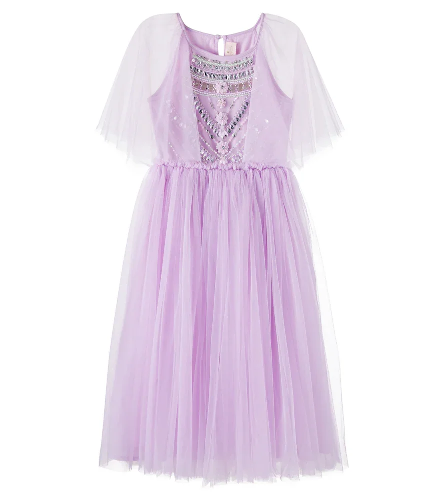 Lina embellished tulle dress