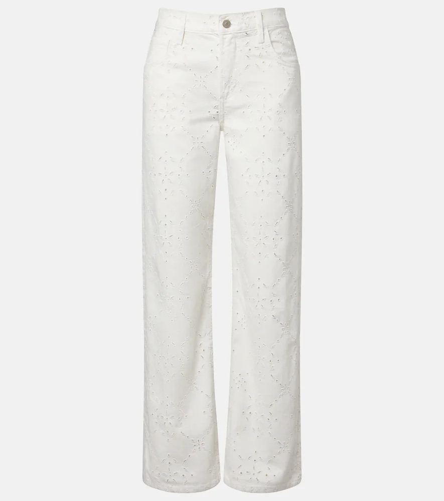 Lindz broderie anglaise straight jeans