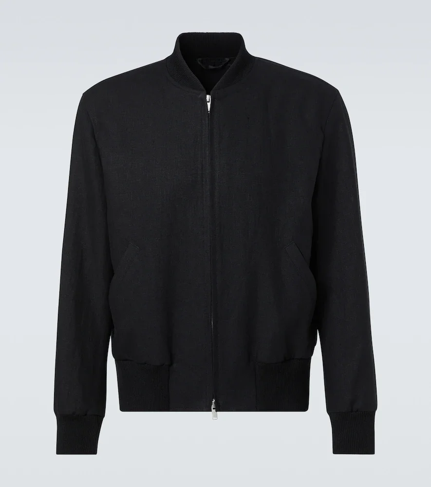 Linen bomber jacket