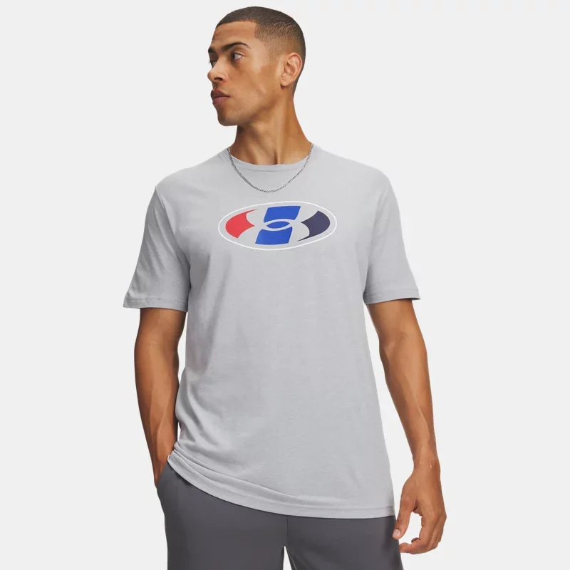 Lockertag Men's Short Sleeve Mod Gray Light Heather White 3XL