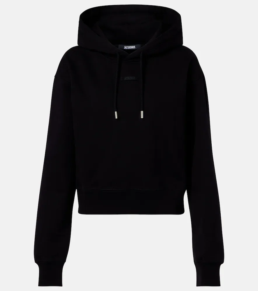 Logo cotton jersey hoodie