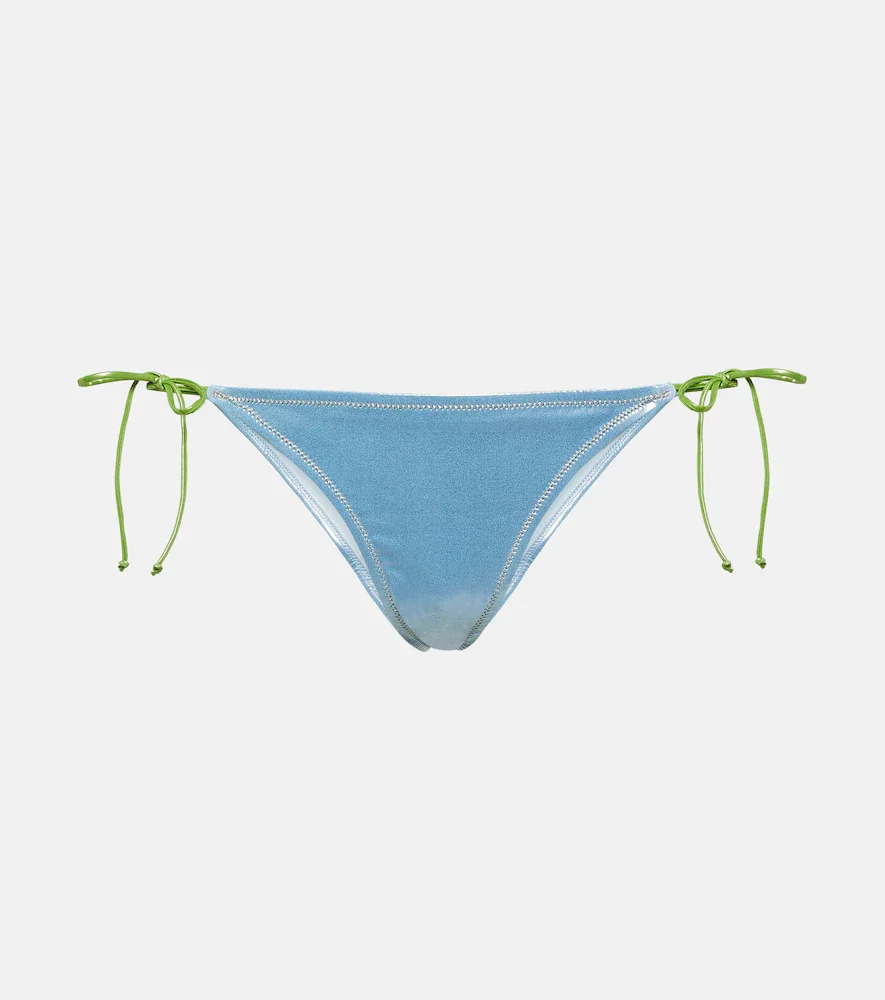 Love Triangle lame bikini bottoms