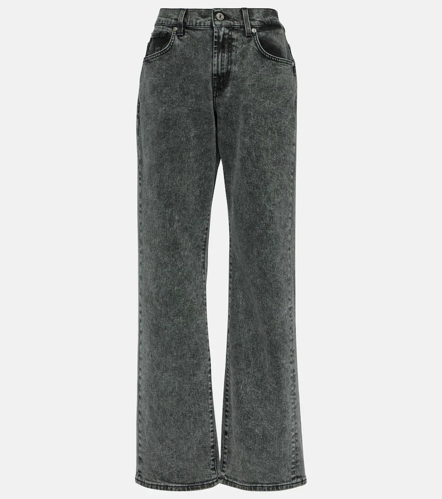 Low-rise straight-leg jeans