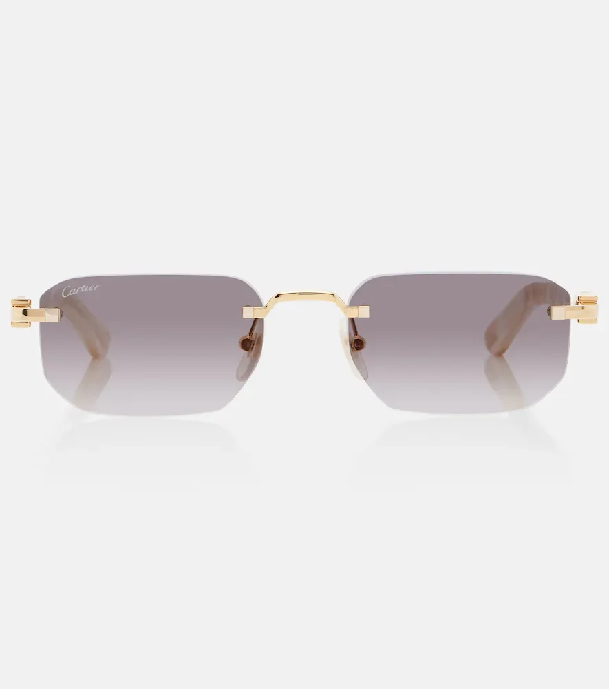 Lunettes de soleil rectangulaires Signature C