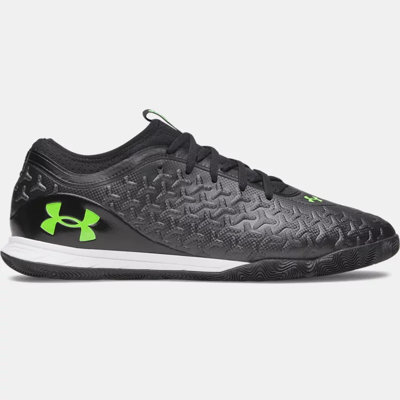 Magnetico Select 6 Indoor Unisex Soccer Shoes Black Metallic Black Hyper Green 10