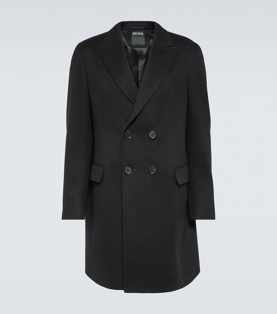 Manteau en laine et cachemire mélangés
