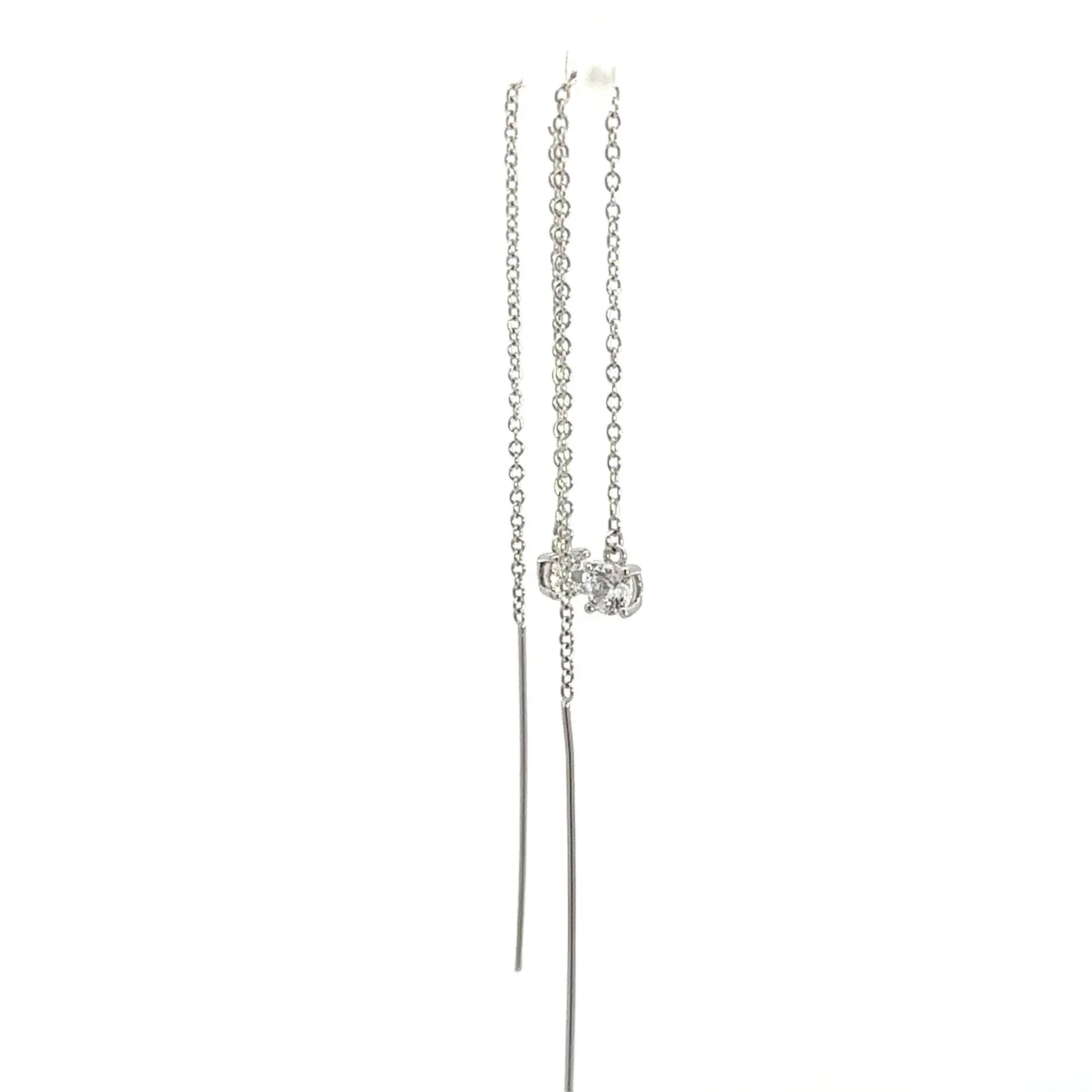 Maxi Dangle Silver Earrings