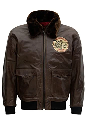 Men's Aviator Jacket | Leather Jacket | Pilot Jacket | Aviator Jacket | Vintage Jacket | Retro Jacket | Rockabilly Jacket | Pilot Jacket Air Force 42, brown, L