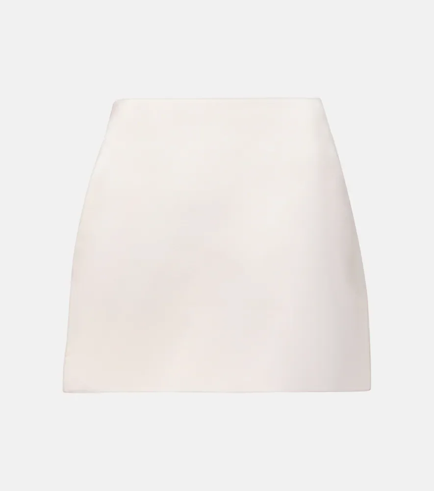 Mini-jupe en satin de soie