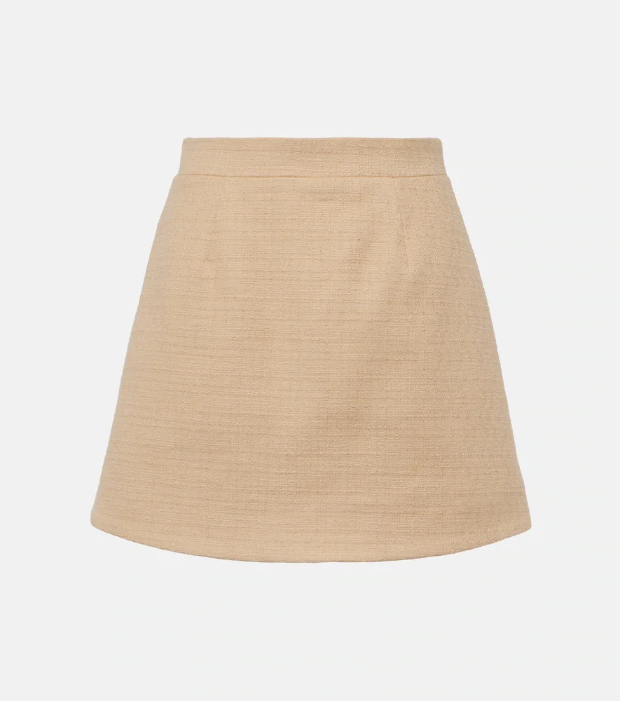 Minifalda de tweed de algodón