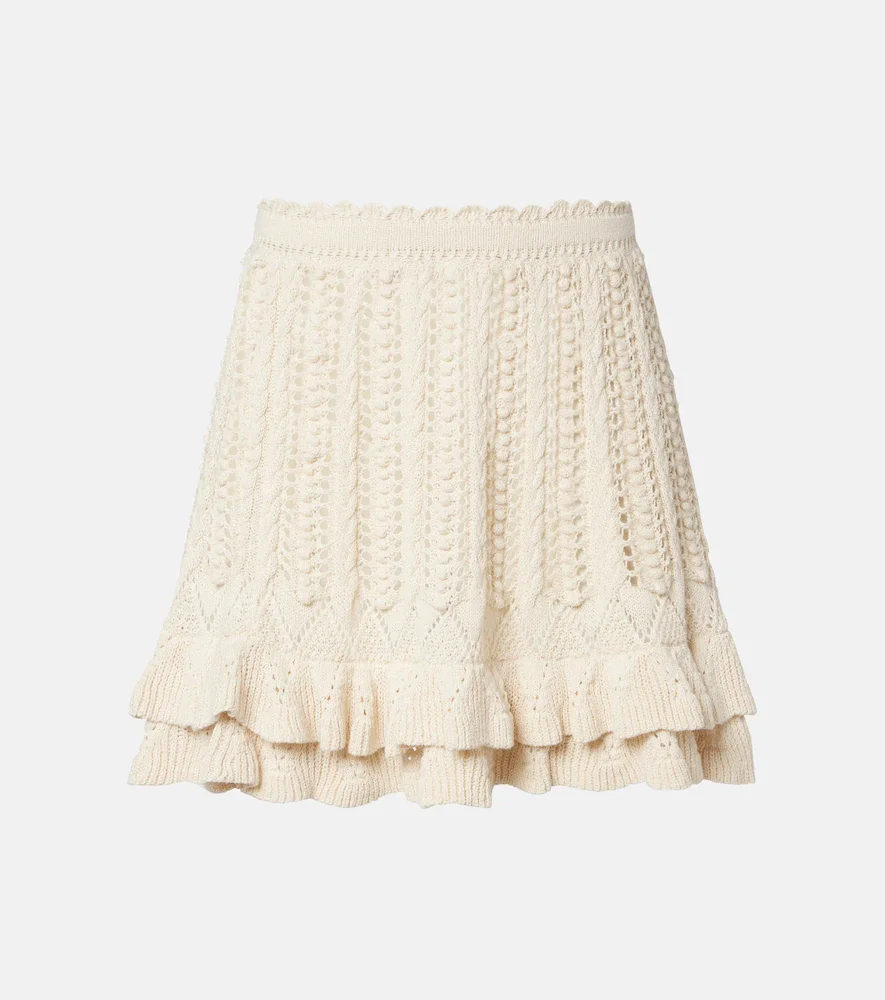 Minifalda Nelle de croché de algodón