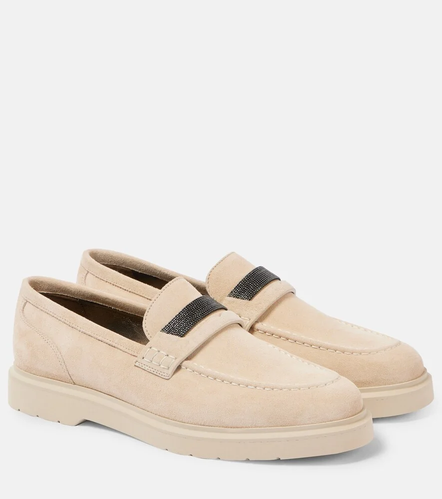 Mocasines de ante con cuentas monili