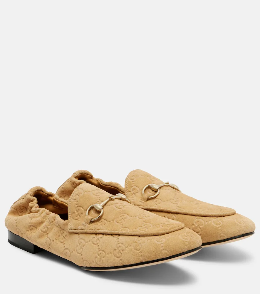 Mocasines de ante con Horsebit y GG