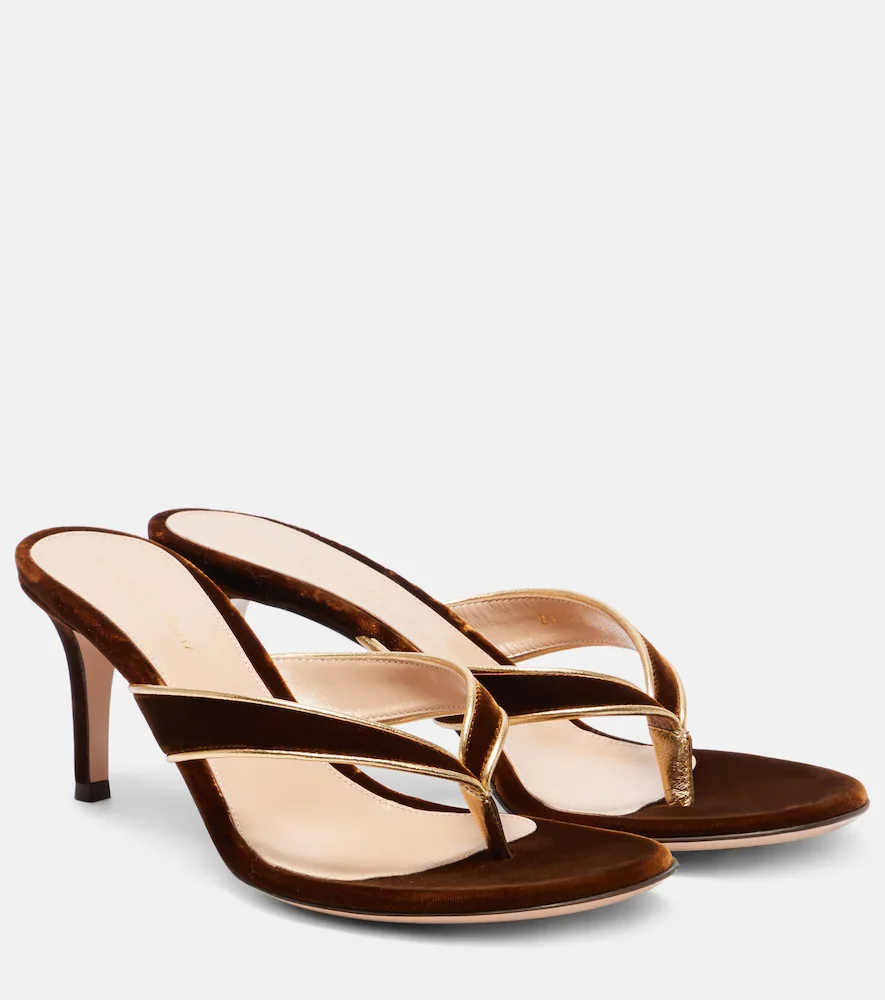 Mules Calypso 70 en velours