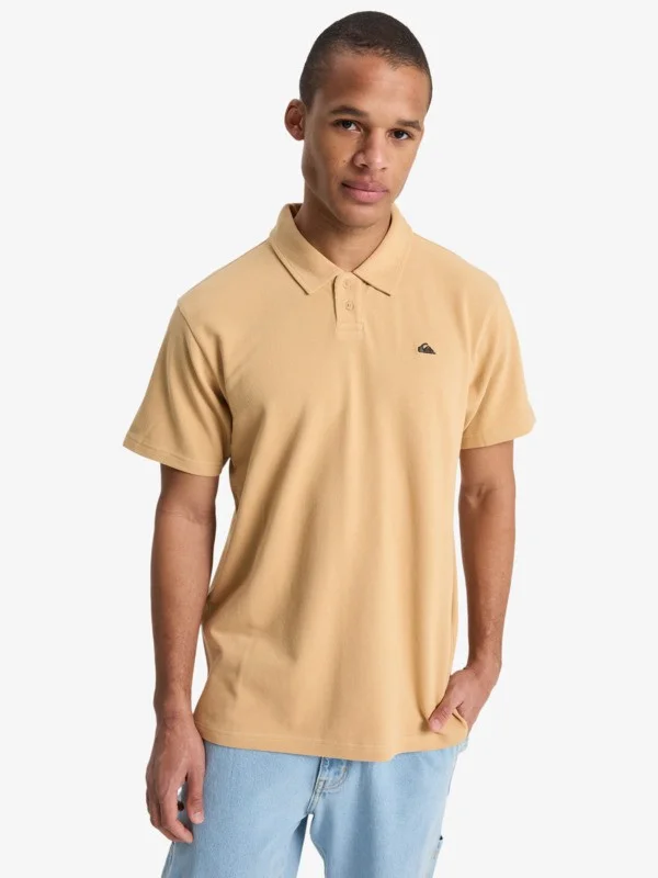 Mw Pique Polo - Men Beige Short Sleeve Polo Shirt