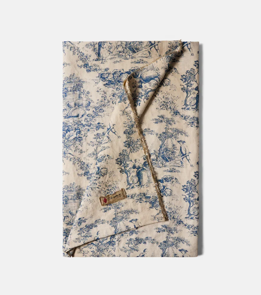 Nappe Glafira en lin à motif floral