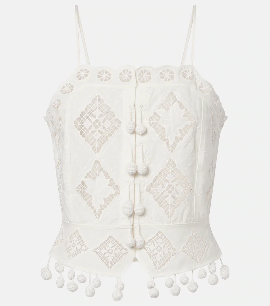 Nellsy cotton and linen crop top