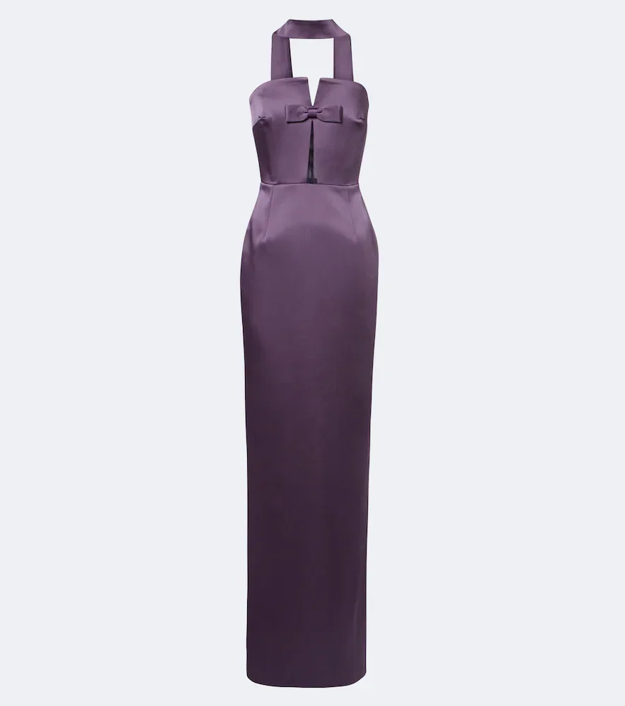 Noa scarf-detail satin gown
